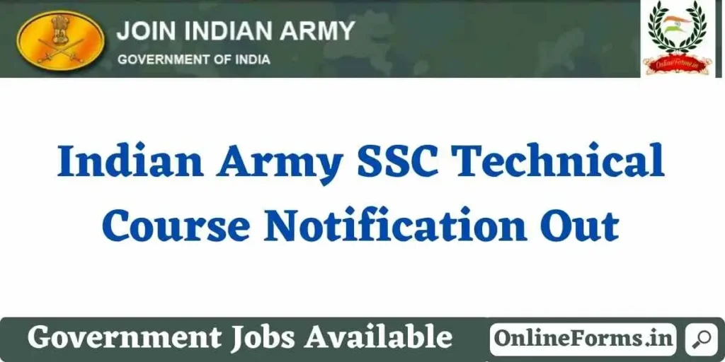 Indian Army SSC Technical